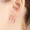 imageAmazon Essentials Sterling Silver Hinged Huggie Hoop EarringsRose Gold