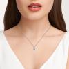 imageAmazon Essentials Sterling Silver Round Cut Birthstone Pendant Necklace 18quotBlue Aquamarine  March