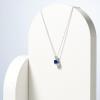 imageAmazon Essentials Sterling Silver Round Cut Birthstone Pendant Necklace 18quotCreated Blue Sapphire  September