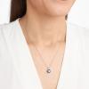 imageAmazon Essentials Sterling Silver Round Cut Birthstone Pendant Necklace 18quotCreated Blue Sapphire  September