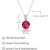 imageAmazon Essentials Sterling Silver Round Cut Birthstone Pendant Necklace 18quotCreated Ruby  July