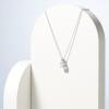 imageAmazon Essentials Sterling Silver Round Cut Birthstone Pendant Necklace 18quotCreated White Sapphire  April