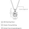 imageAmazon Essentials Sterling Silver Round Cut Birthstone Pendant Necklace 18quotCreated White Sapphire  April
