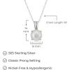 imageAmazon Essentials Sterling Silver Round Cut Birthstone Pendant Necklace 18quotWhite Pearl  June