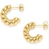 imageAmazon Essentials Sterling Silver Twisted Rope HoopYellow Gold