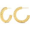imageAmazon Essentials Sterling Silver Twisted Rope HoopYellow Gold
