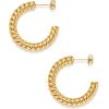 imageAmazon Essentials Sterling Silver Twisted Rope HoopYellow Gold