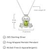 imageAmazon Essentials Womens Sterling Silver Genuine Peridot Frog Pendant Necklace 18quot