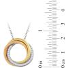 imageAmazon Essentials Yellow and Rose 14K Gold over Sterling Silver 02 cttw Round White Diamonds Circle Pendant Necklace 18 inch Rolo Chain