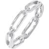 imageAmazon Essentials 14K Gold or Rhodium Plated Sterling Silver Chain Link Band RingRhodium