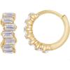 imageAmazon Essentials Baguette Stack Huggie Hoop EarringsYellow Gold