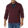 imageAmazon Essentials Mens LongSleeve Soft Touch Shawl Collar CardiganBurgundy