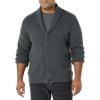 imageAmazon Essentials Mens LongSleeve Soft Touch Shawl Collar CardiganCharcoal Heather