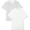 imageAmazon Essentials Mens Short Sleeve TShirts SlimFit Crewneck Pack of 2Pineapple PrintWhite