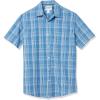 imageAmazon Essentials Mens ShortSleeve VNeck TShirts Pack of 2Aqua Blue Checked