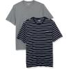 Grey Heather/Navy Stripe