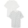 imageAmazon Essentials Mens TShirts RegularFit ShortSleeve Crewneck Pocket Pack of 2Pineapple PrintWhite