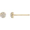 imageAmazon Essentials Rhodium Plated Sterling Silver Small Dainty Cubic Zirconia Pave Disc EarringsYellow Gold