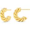 imageAmazon Essentials Sterling Silver Twisted Rope HoopYellow Gold