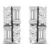 imageAmazon Essentials White 10K Gold 025 cttw Round and Baguette Diamonds Stud Earrings