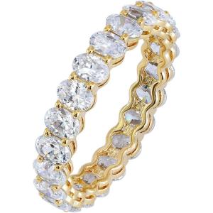 imageAmazon Essentials 14K Gold Plated Cubic Zirconia Stackable Statement RingYellow Gold