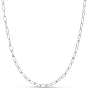 imageAmazon Essentials 14K Gold Plated Paperclip Chain NecklaceSilver