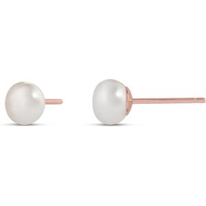 imageAmazon Essentials 14K Gold Plated Sterling Silver Freshwater Pearl StudRose Gold
