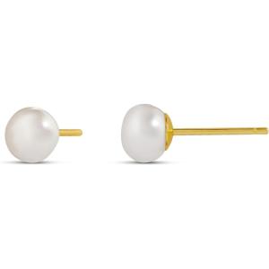 imageAmazon Essentials 14K Gold Plated Sterling Silver Freshwater Pearl StudYellow Gold