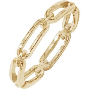 imageAmazon Essentials 14K Gold or Rhodium Plated Sterling Silver Chain Link Band RingYellow Gold