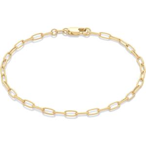 imageAmazon Essentials 14K Paperclip Chain BraceletYellow Gold