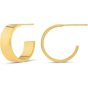imageAmazon Essentials 14K Plated Square Edge Hoop 18mmYellow Gold