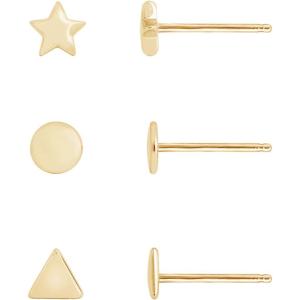 imageAmazon Essentials Gold Plated Sterling Silver Stud EarringsYellow Gold