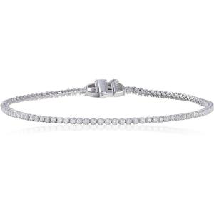 imageAmazon Essentials IGI Certified Lab Grown Diamond Tennis Bracelet for Women in 14k Gold  Size 7 InchesWhite Gold