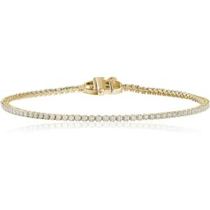 imageAmazon Essentials IGI Certified Lab Grown Diamond Tennis Bracelet for Women in 14k Gold  Size 7 InchesYellow Gold