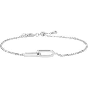 imageAmazon Essentials Interlocking Oval Paperclip Link Bracelet 8quotWhite
