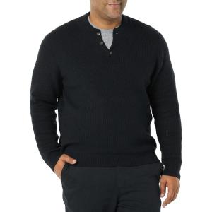 imageAmazon Essentials Mens LongSleeve Soft Touch Henley SweaterBlack