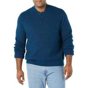 imageAmazon Essentials Mens LongSleeve Soft Touch Henley SweaterBlue