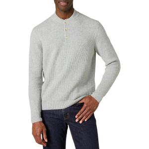 imageAmazon Essentials Mens LongSleeve Soft Touch Henley SweaterMedium Grey Heather