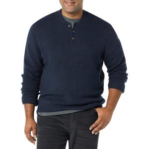 imageAmazon Essentials Mens LongSleeve Soft Touch Henley SweaterNavy