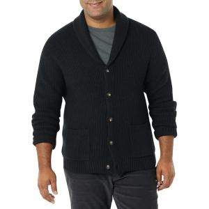 imageAmazon Essentials Mens LongSleeve Soft Touch Shawl Collar CardiganBlack
