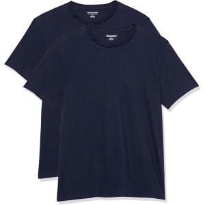 imageAmazon Essentials Mens Short Sleeve TShirts SlimFit Crewneck Pack of 2Navy
