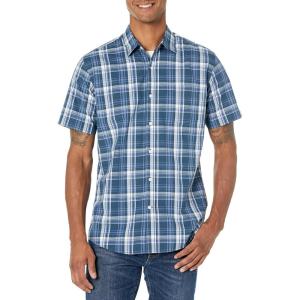 imageAmazon Essentials Mens ShortSleeve VNeck TShirts Pack of 2Navy Medium Plaid