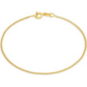 imageAmazon Essentials Sterling Curb Chain BraceletYellow Gold