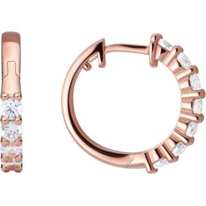 imageAmazon Essentials Sterling Silver Hinged Huggie Hoop EarringsRose Gold