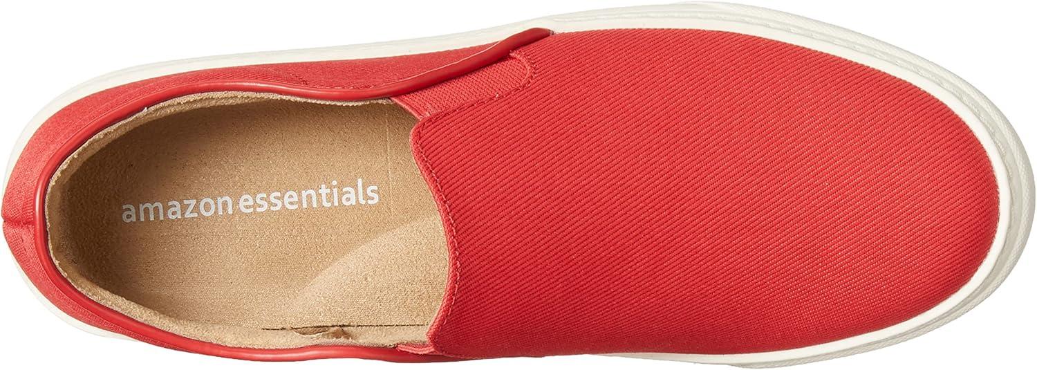 imageAmazon Essentials Womens Comfortable Slip on SneakerRed