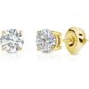 imageAmazon Essentials 025 to 1 Carat IGI Certified Solitaire Lab Grown Diamond Stud Earrings for Women in 14k Gold  4 Prong Round Cut GH Color VS1VS2 ClarityYellow Gold