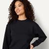 imageAmazon Essentials x Sofia Grainge Womens Boxy Drop Shoulder Crewneck SweatshirtBlack