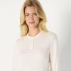 imageAmazon Essentials x Sofia Grainge Womens Long Sleeve Henley Pajama SetIvory