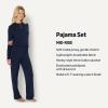 imageAmazon Essentials x Sofia Grainge Womens Long Sleeve Henley Pajama SetNavy