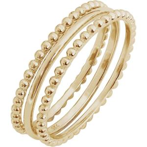 imageAmazon Essentials 14K Gold or Rhodium Plated Sterling Silver Stacking Ring Set of 3Yellow Gold